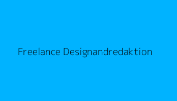 Freelance Designandredaktion